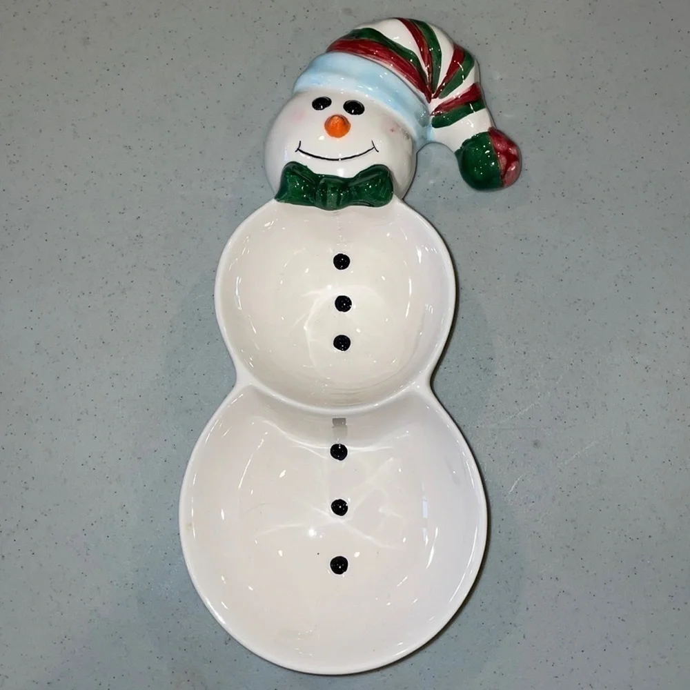 N/A snowman dishes